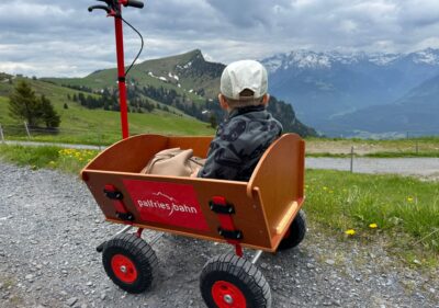 Bollerwagen an der Bergstation